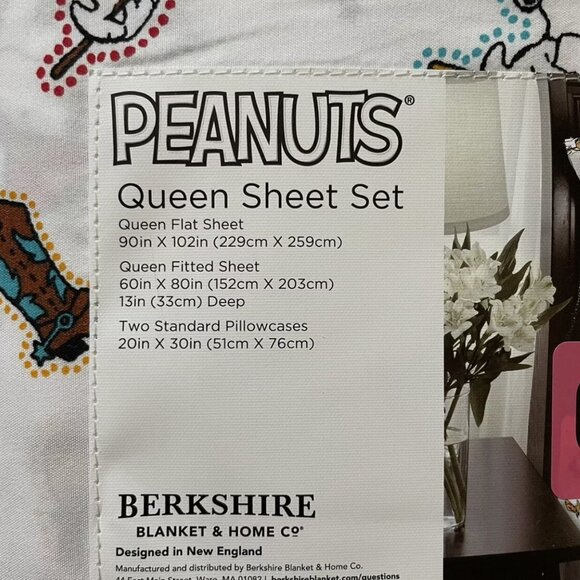PEANUTS Snoopy Cowboy Queen Size Sheet Set - easy care polyester - Picture 2 of 2